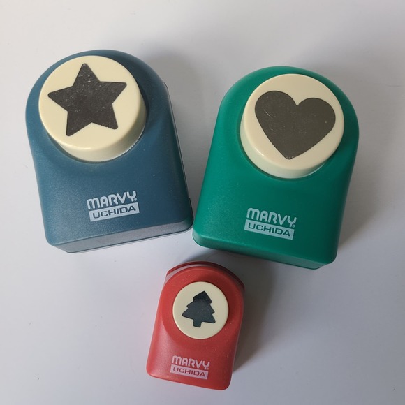 Marvy Craft Punches - Star, Heart, Christmas Tree - Picture 1 of 2
